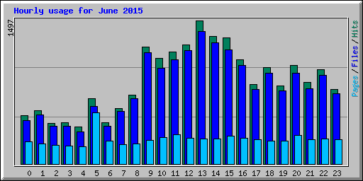 Hourly usage for June 2015