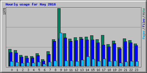 Hourly usage for May 2016