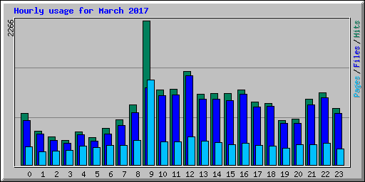 Hourly usage for March 2017