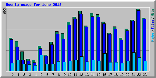 Hourly usage for June 2018
