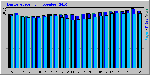 Hourly usage for November 2018