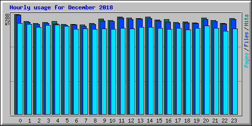 Hourly usage for December 2018