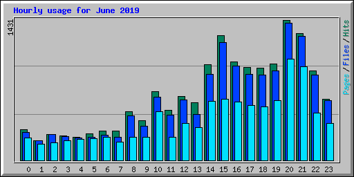 Hourly usage for June 2019