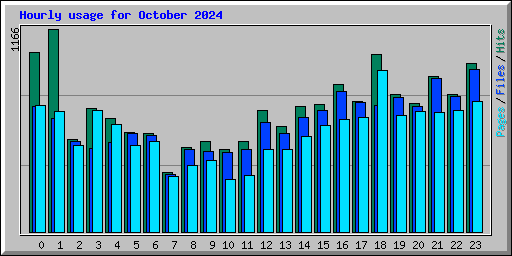 Hourly usage for October 2024