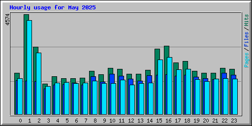 Hourly usage for May 2025